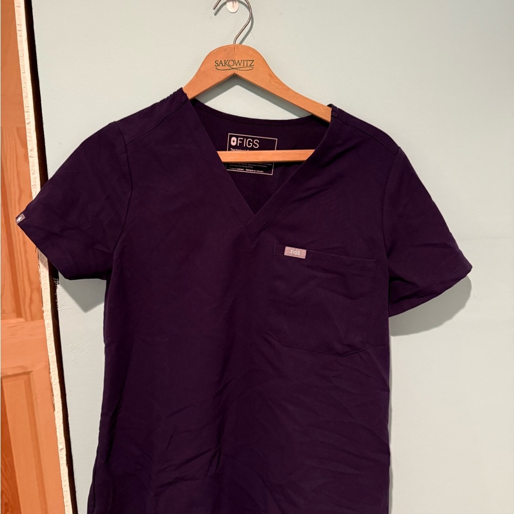 Womens FIGS Purple Jam Top